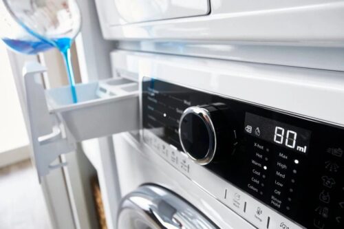 Whirlpool – 2.3 Cu. Ft. High Efficiency Stackable Front Load Washer with Detergent Dosing Aid – White