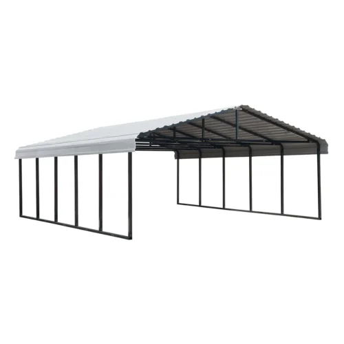 Arrow Carport, 20 ft. x 24 ft. x 7ft. Eggshell 20′ x 24′ x 7′