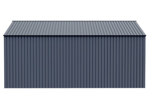 Arrow Shed Elite 14′ x 16′ Outdoor Lockable Gable Roof Steel Storage Shed Building, Anthracite
